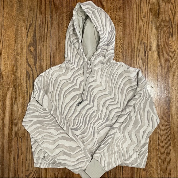 Sweaty Betty Essential Animal Print Hoodie Gray Size Medium - Picture 1 of 10